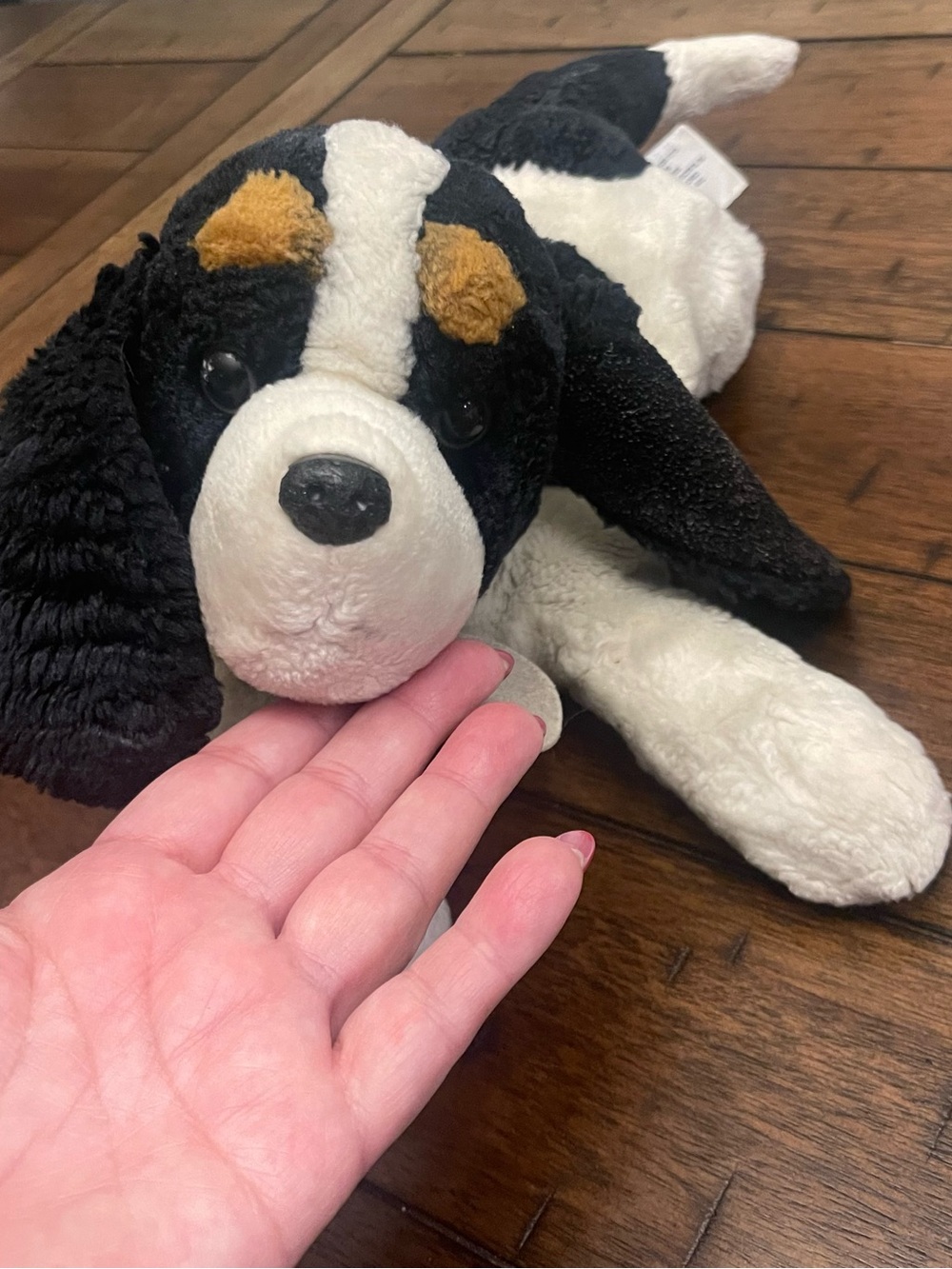 Russ Tricolor Plush Puppy - Black White Brown